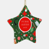ナースホリデーギフトセラミックオーナメント セラミックオーナメント (右)