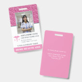 ナースホームヘルスエイド写真 バッジ (正面＆裏面)