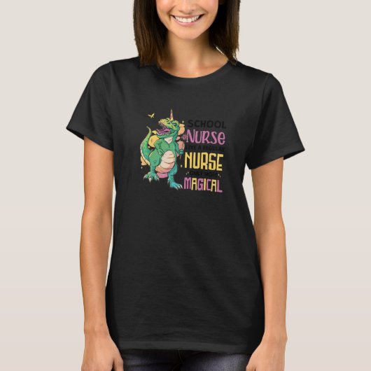 ナースマジカルユニコーンレックススクールナース Tシャツ (正面)