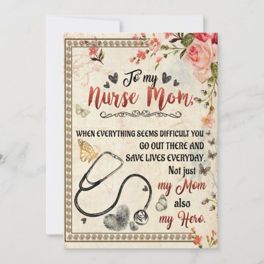 ナースママのプレゼント |お母さんへのナース シーズンカード (正面)