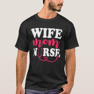 ナースママ |医療従事者のママ |妻ママ・ニュー Tシャツ