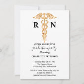 ナースミニマル卒業パーティーフォト招待状 招待状 (正面)