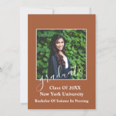 ナースミニマル卒業パーティーフォト招待状 招待状 (裏面)