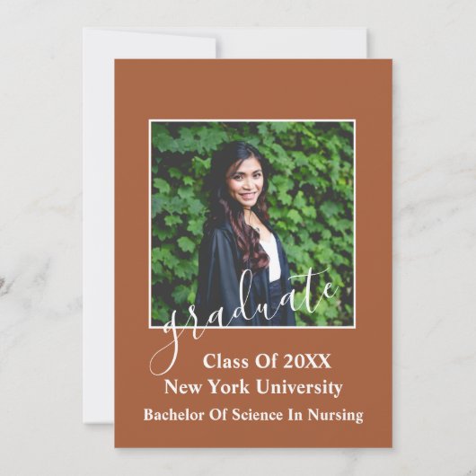 ナースミニマル卒業パーティーフォト招待状 招待状 (裏面)