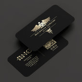 ナースメディカルドクターカドゥセエレガントスブラック金ゴールド 名刺