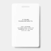 ナースメディカルライトブルー病院のロゴ写真ID バッジ (Back)