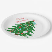 ナースメリークリスマスツリー ペーパープレート (アングル)