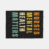 ナースメンタルヘルスSステッカー フリースブランケット (正面(横))