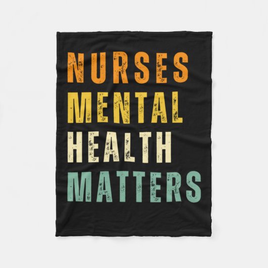 ナースメンタルヘルスSステッカー フリースブランケット (正面)