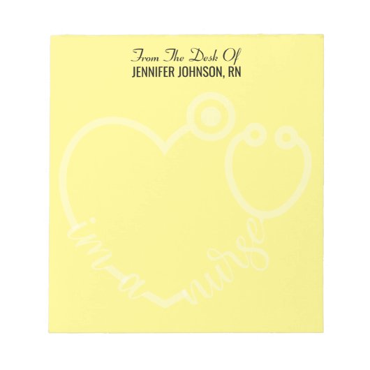 ナースモダンのStethoscope名 ノートパッド (正面)