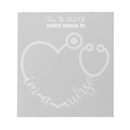 ナースモダンのStethoscope名 ノートパッド (正面)