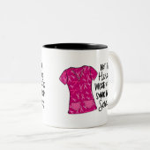 ナースモダンタイポグラフィスーパーヒーロースクラブことわざ ツートーンマグカップ (正面右)