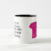 ナースモダンタイポグラフィスーパーヒーロースクラブことわざ ツートーンマグカップ (中央)