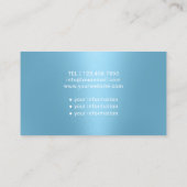 ナースモダン介護者ブルー気に医療 名刺 (裏面)