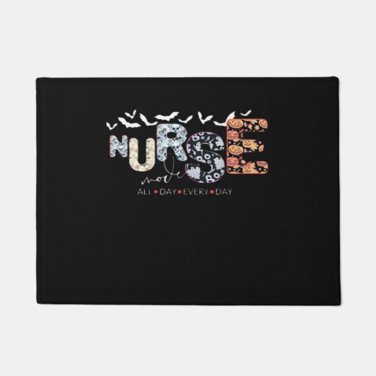 ナースモード終日毎日ハロウィーンデザインクラス ドアマット (正面)