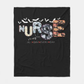 ナースモード終日毎日ハロウィーンデザインクラス フリースブランケット (正面)