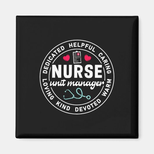 ナースユニット管理者評価ハート聴診器 マグネット (正面)