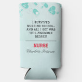 ナースユニーク卒業セルツァークーラーボックス スリム缶クーラー (正面)