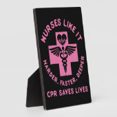 ナースユーモア – CPR救 Lives -おもしろいノベルティ フォトプラーク (側面)