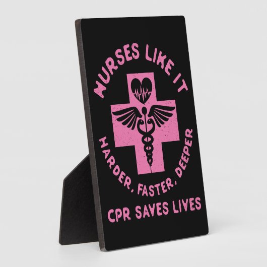 ナースユーモア – CPR救 Lives -おもしろいノベルティ フォトプラーク (側面)