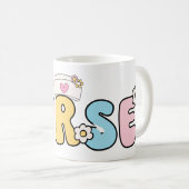 ナースライフお祝いデザインmag コーヒーマグカップ (正面右)