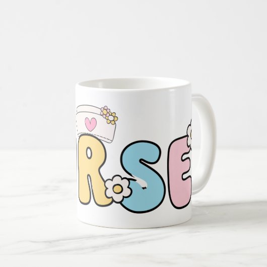 ナースライフお祝いデザインmag コーヒーマグカップ (正面右)