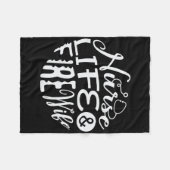 ナースライフと消防士のナース フリースブランケット (正面(横))