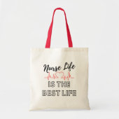 ナースライフは最高のライフギフトトート トートバッグ (正面)