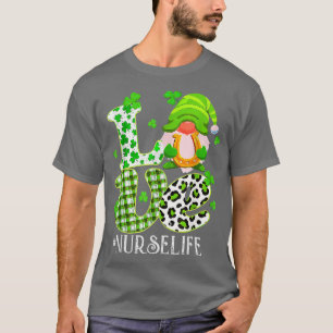 ナースライフセントパトリックのデイラッキーナースシャムロックL Tシャツ