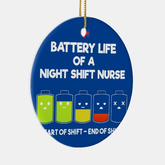 ナースライフセーバー看護エネルギーナイトシフト セラミックオーナメント (右)