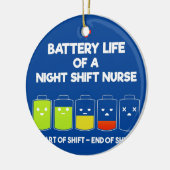 ナースライフセーバー看護エネルギーナイトシフト セラミックオーナメント (左)