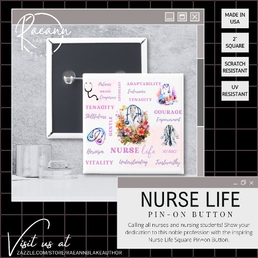 ナースライフボタン 缶バッジ