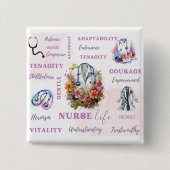 ナースライフボタン 缶バッジ (正面)