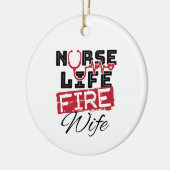 ナースライフ妻ファイヤーファイターファイター配偶者 セラミックオーナメント (左)
