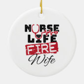 ナースライフ妻ファイヤーファイターファイター配偶者 セラミックオーナメント (裏面)