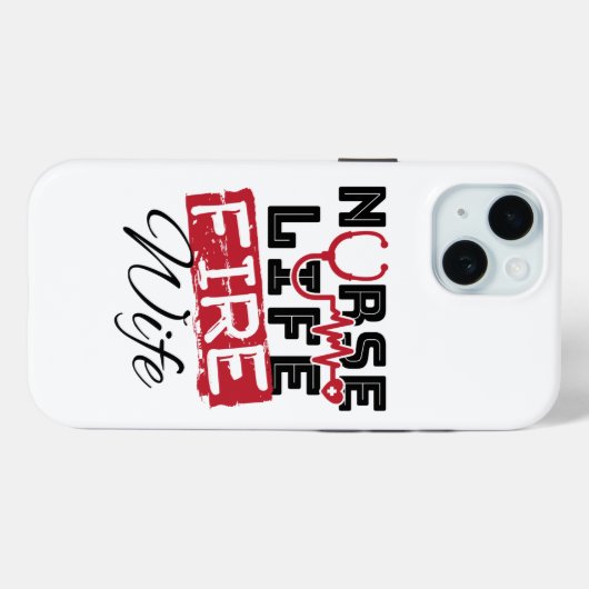 ナースライフ妻ファイヤーファイターファイター配偶者 Case-Mate iPhoneケース (裏面 (横))