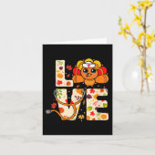 ナースライフ感謝祭秋女性 カード (黄色い花)