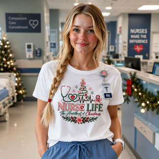 ナースライフ クリスマスの鼓動Tシャツ トライブレンドTシャツ