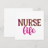 ナースライフ – Pink and Leopard Print (正面/裏面)