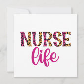 ナースライフ – Pink and Leopard Print (正面)