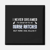 ナースラチおもしろいデザイン看護ムービーキャラクター マグネット (正面)