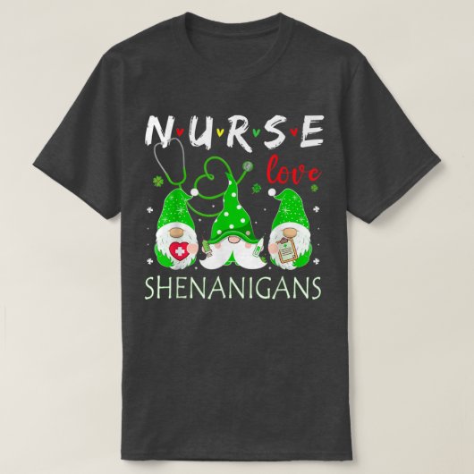 ナースラブシェナニおもしろいガン格言ナースサンパター Tシャツ (デザイン正面)
