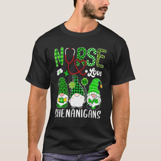 ナースラブシェナニおもしろいガン格言St patricksダ Tシャツ (正面)