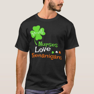 ナースラブシェナニおもしろいガンSt patricks dayニュース Tシャツ