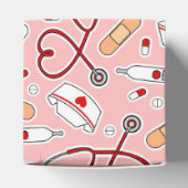 ナースラブプリントピンク背景 フェイバーボックス (上部)