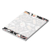 ナースラブプリントブラック背景 ノートパッド (回転)