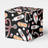 ナースラブプリントブラック背景 フェイバーボックス (正面サイド)