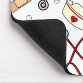 ナースラブプリントホワイト マウスパッド (コーナー)