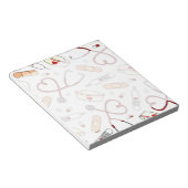 ナースラブプリント白地 ノートパッド (アングル)