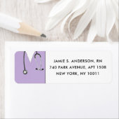 ナースラベンダー差出人住所ラベル ラベル (インサイチュ)